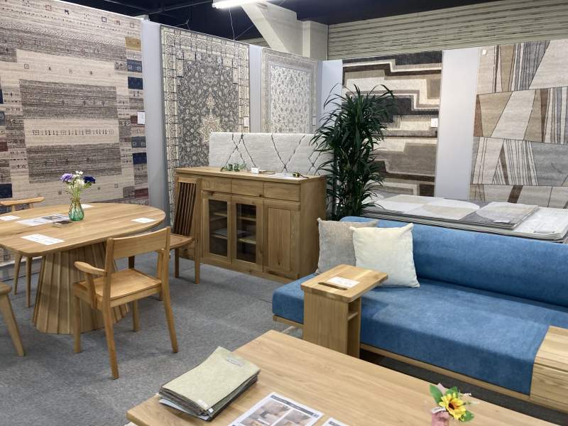 札幌ファニシング 大川夏の彩展2023に出展 カーペット製品の全国展開に 